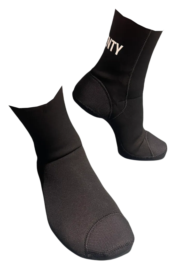 [C3NS3739] Chausson 3mm noir refendu supratex protection pointe et talon (S(37 39))