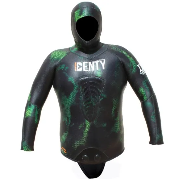 [VCAV25] Combinaison anaconda Vert veste épaisseur 5mm Denty Spearfishing (S)