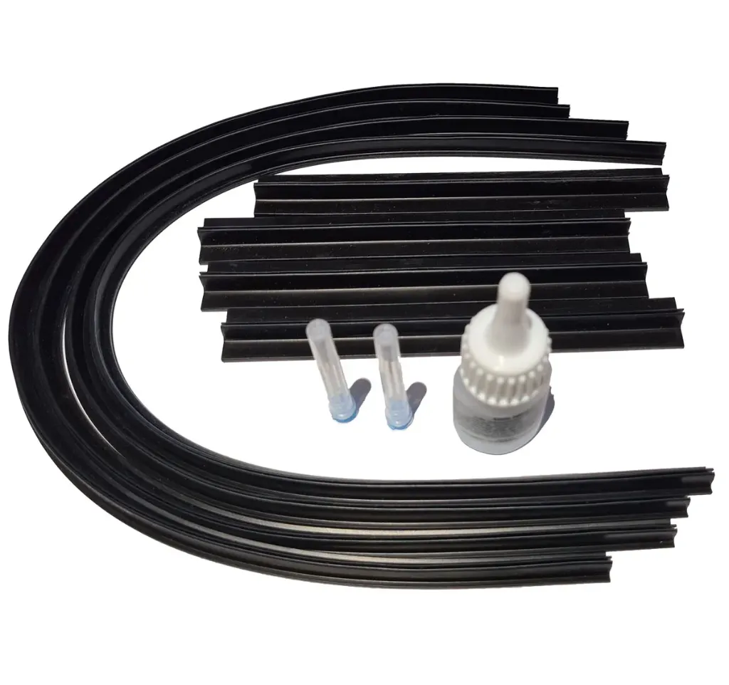 [KLN] Kit longerons palmes NOIR 4x50cm + 4x15cm