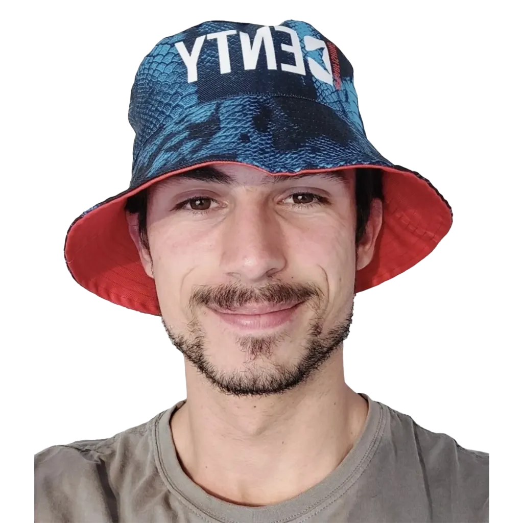 [BOBDSARO2] Bob Anaconda Bleue reversible Orange